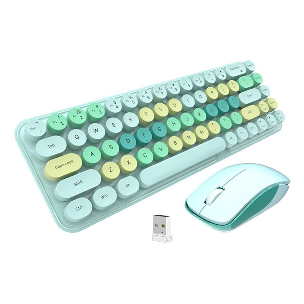 Wireless Keyboard And Mouse Set Small And Portable Lovely Female Office