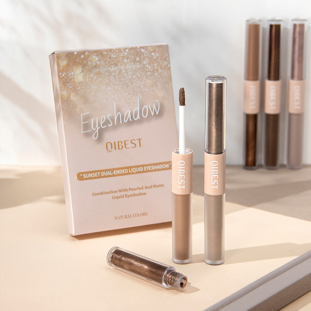 Double-headed Liquid Eye Shadow Shimmer Matte Thin And Glittering