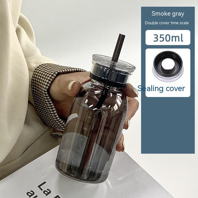 Portable Borosilicate Double Lid Glass