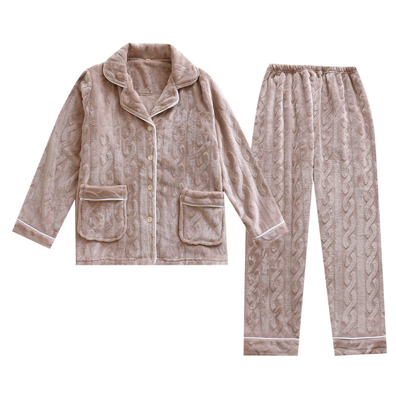 Cable Knit Fleece 2-piece Lounge Set