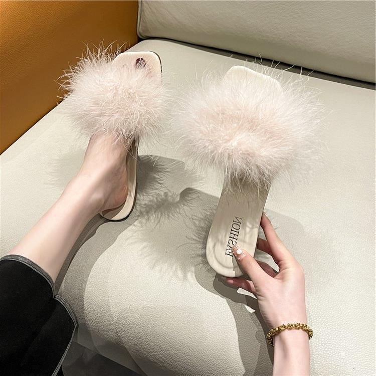 Women's Fashion Fur Slide Slipper