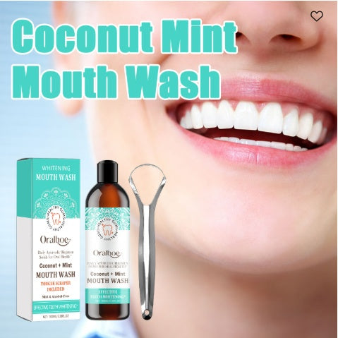 Coconut Mint Mouth Wash, Teeth Whitening Clean Breath Oral Care