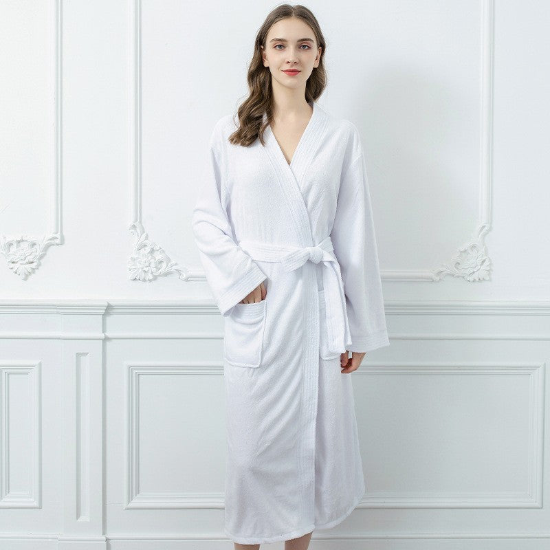 Kimono Collar Terry Bathrobe