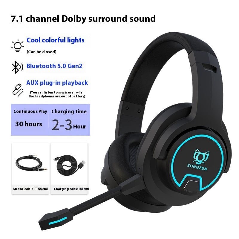 Headset Wireless With Microphone E-sports Games Noise Reduction Headset