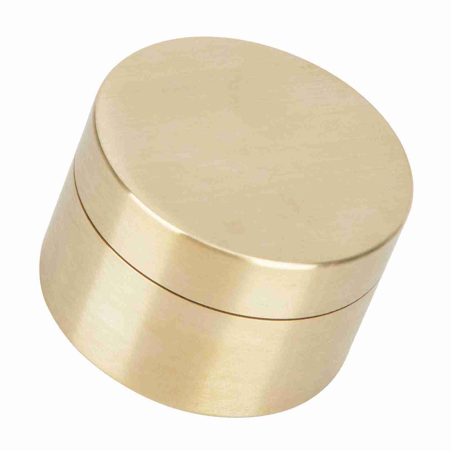 Outdoor Waterproof  Round Shape 

Brass Box Metal Jewelry Sealed Container Dustproof Moisture Proof Coin Storage Box(M )