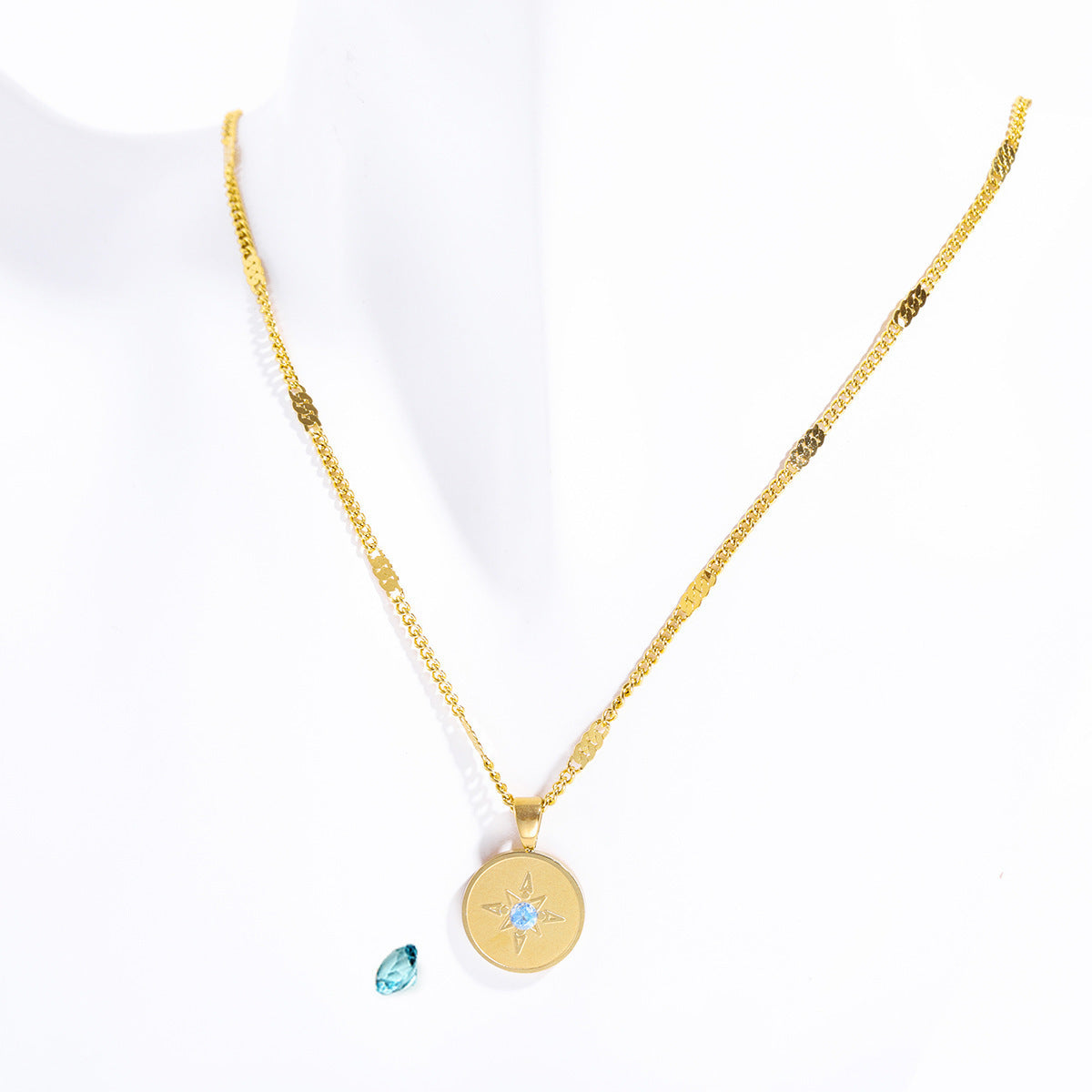 Gold Plated Birthstone Necklace
