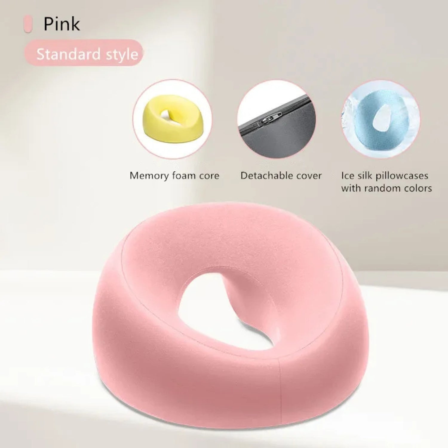 Ergonomics Lying Down Pillow Memory Foam Breathable Head Rest Support Pillow Body Massage Face Rest Pillow For Beauty Salon