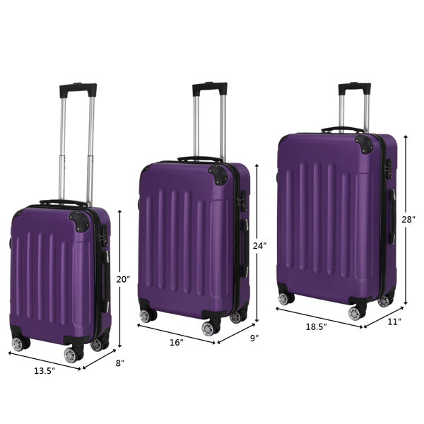 3-Piece Hardside Luggage Set, 20in, 24in, 28in