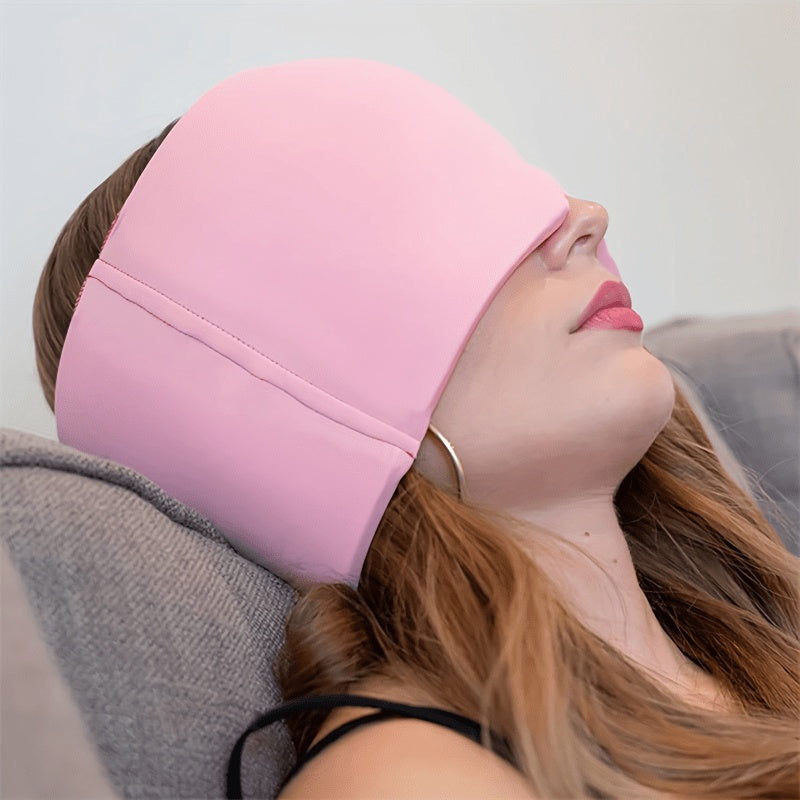 Gel Compress Eye Mask Wrap Headache Relief for Migraines, Stress, and Tension