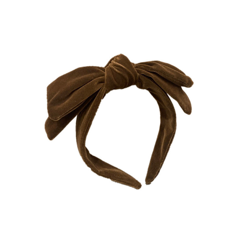 Velvet Bow Headband Elegant Retro