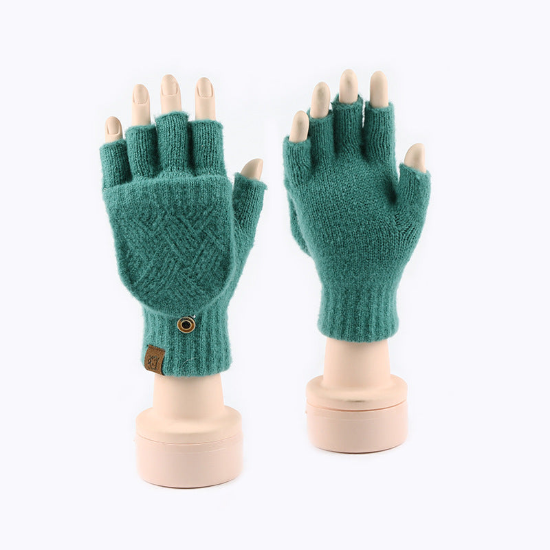 Winter Warm Flip Rhombus Gloves