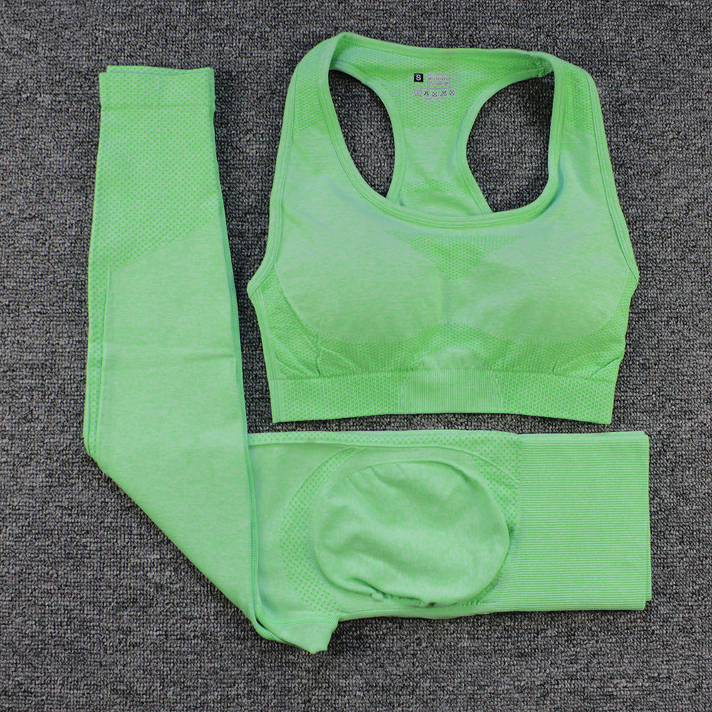 Peach Hip Trousers I-shaped Bra Vest Sports Suit Female Fitness Yoga Wear