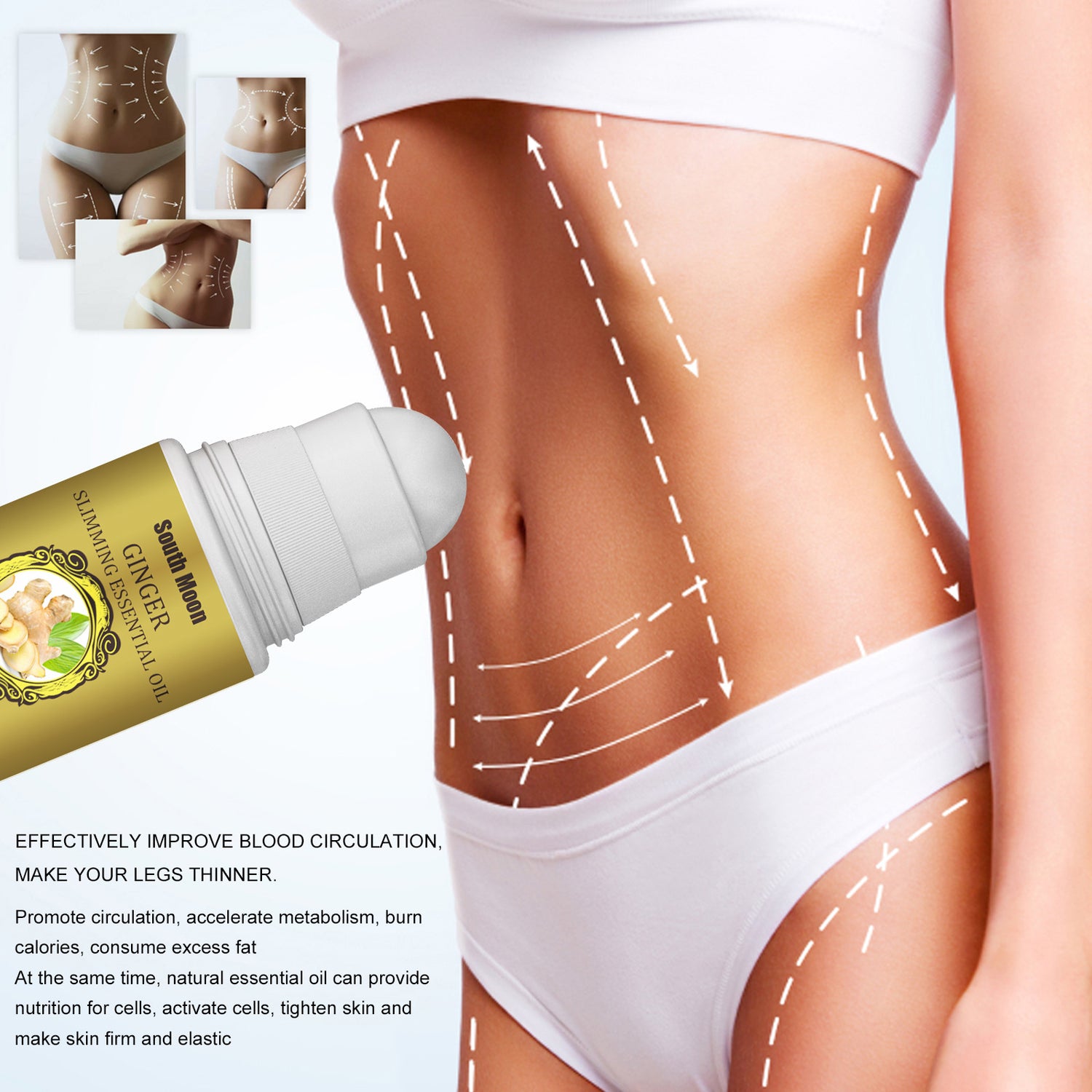 Moisturizing Thigh Roller Roll-On Skin Massage
