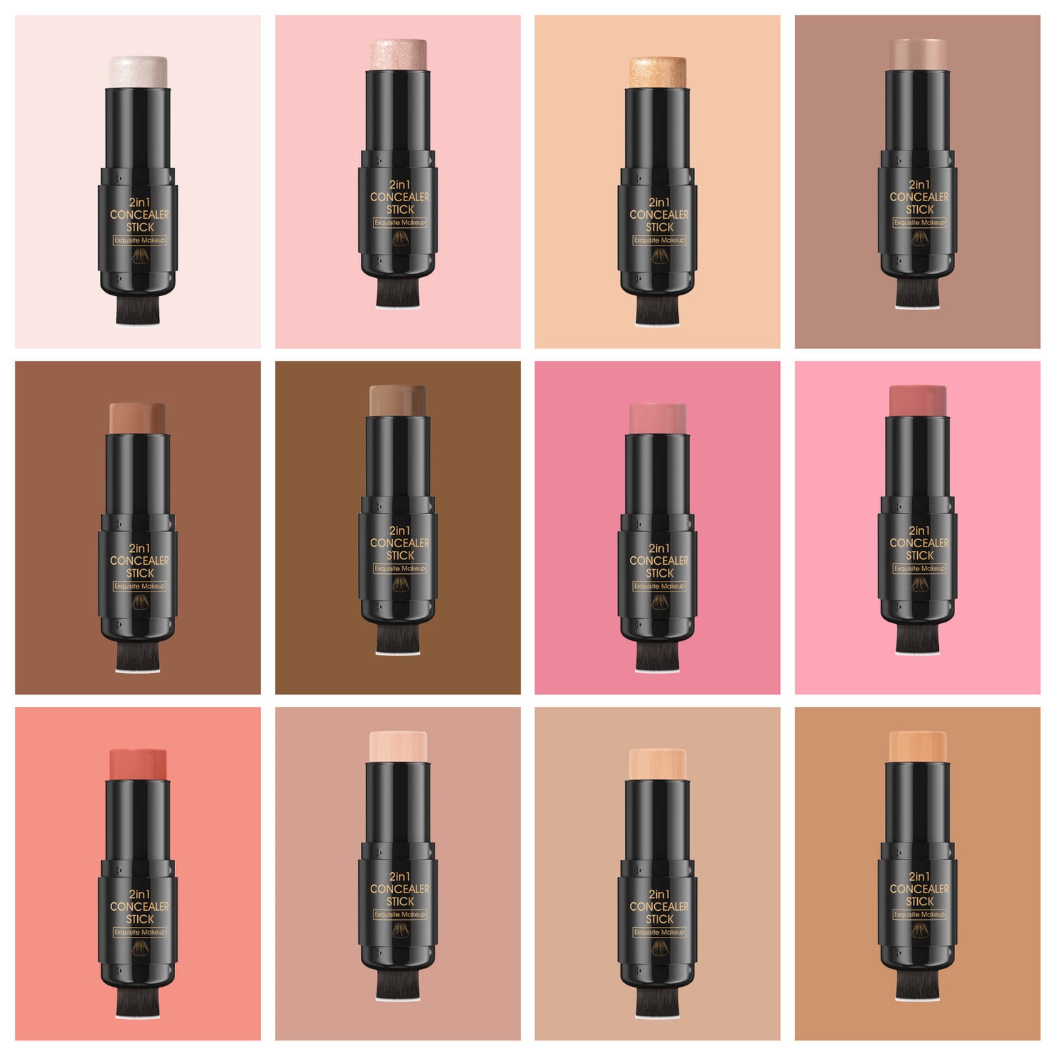 Highlight Blush Double-headed Contour Stick With Brush