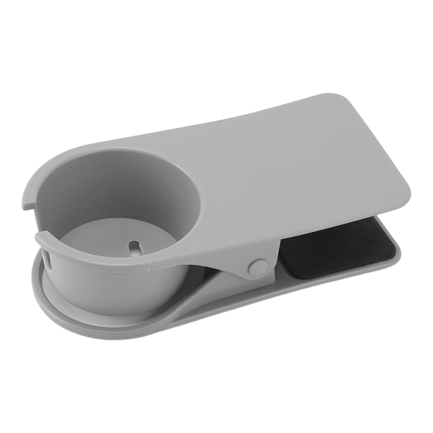 Cup Holder Clip Desk Side Glass Mug Bottle Clamp Stand Plastic for Home Office Storage Grey