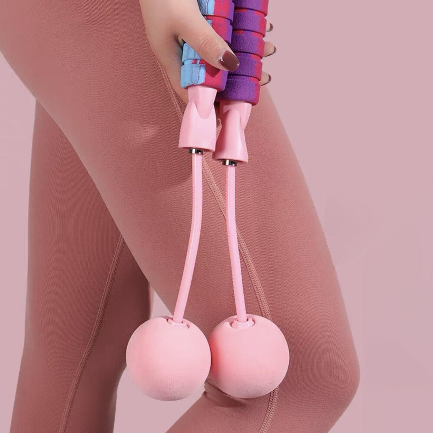 2 In 1 Training Jump Rope Adjustable Skipping Rope Weighted Cordless Jumping Rope For Cardio, CrossFit