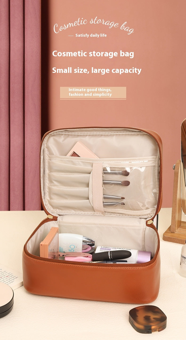 Large Capacity PU Waterproof Student Portable Portable Toiletry Bag