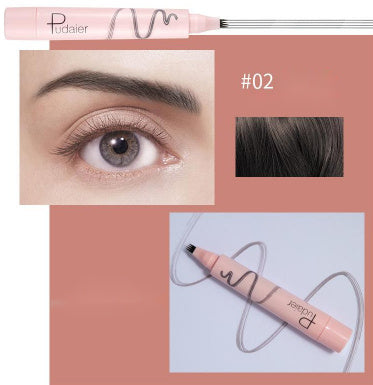 Pudaier 3D Eyebrow Pencil Waterproof Fork Tip Pen