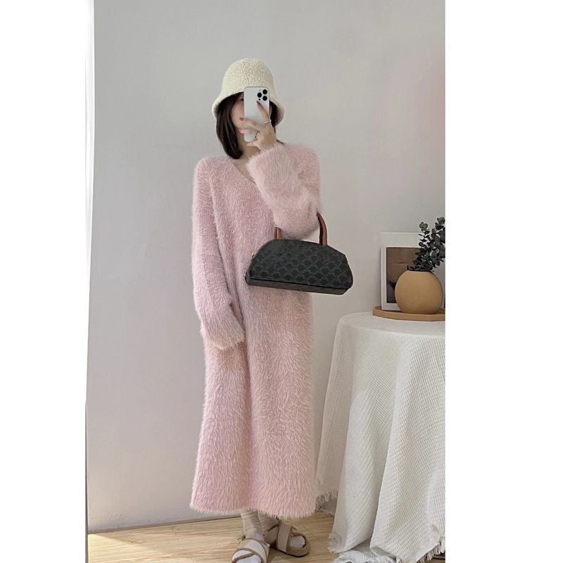 Mohair Fur Lounge Dress