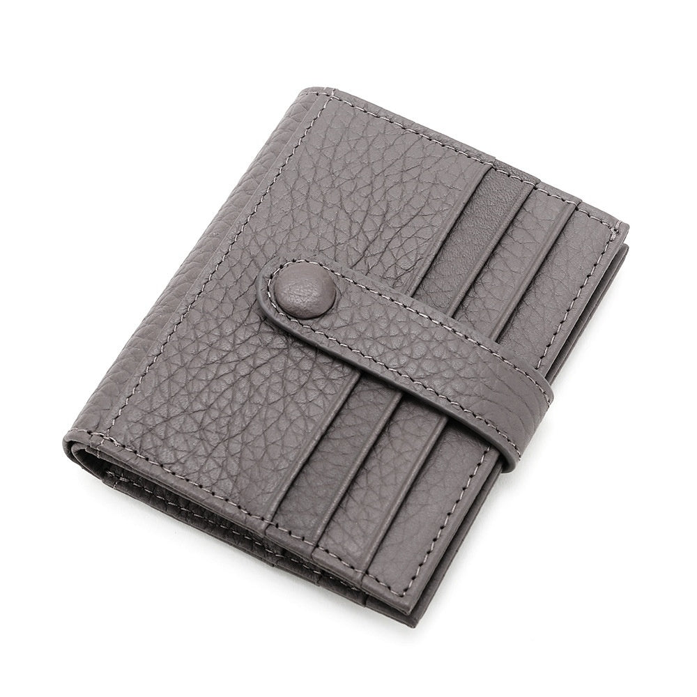 Mini Cowhide Leather ID Wallet