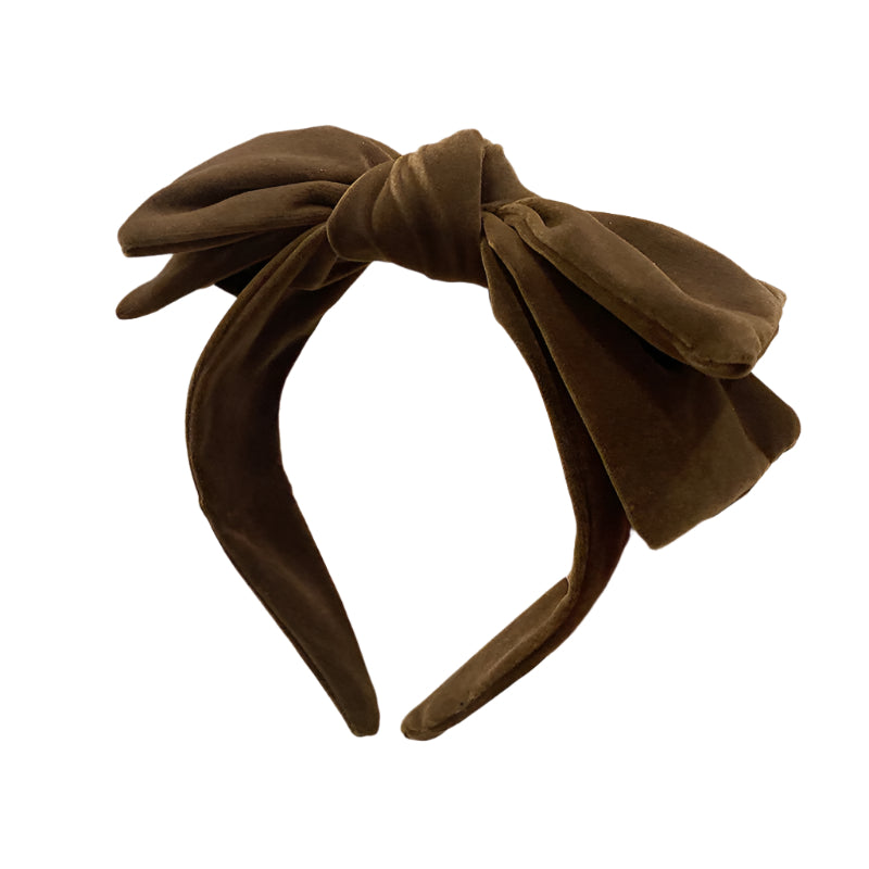 Velvet Bow Headband Elegant Retro