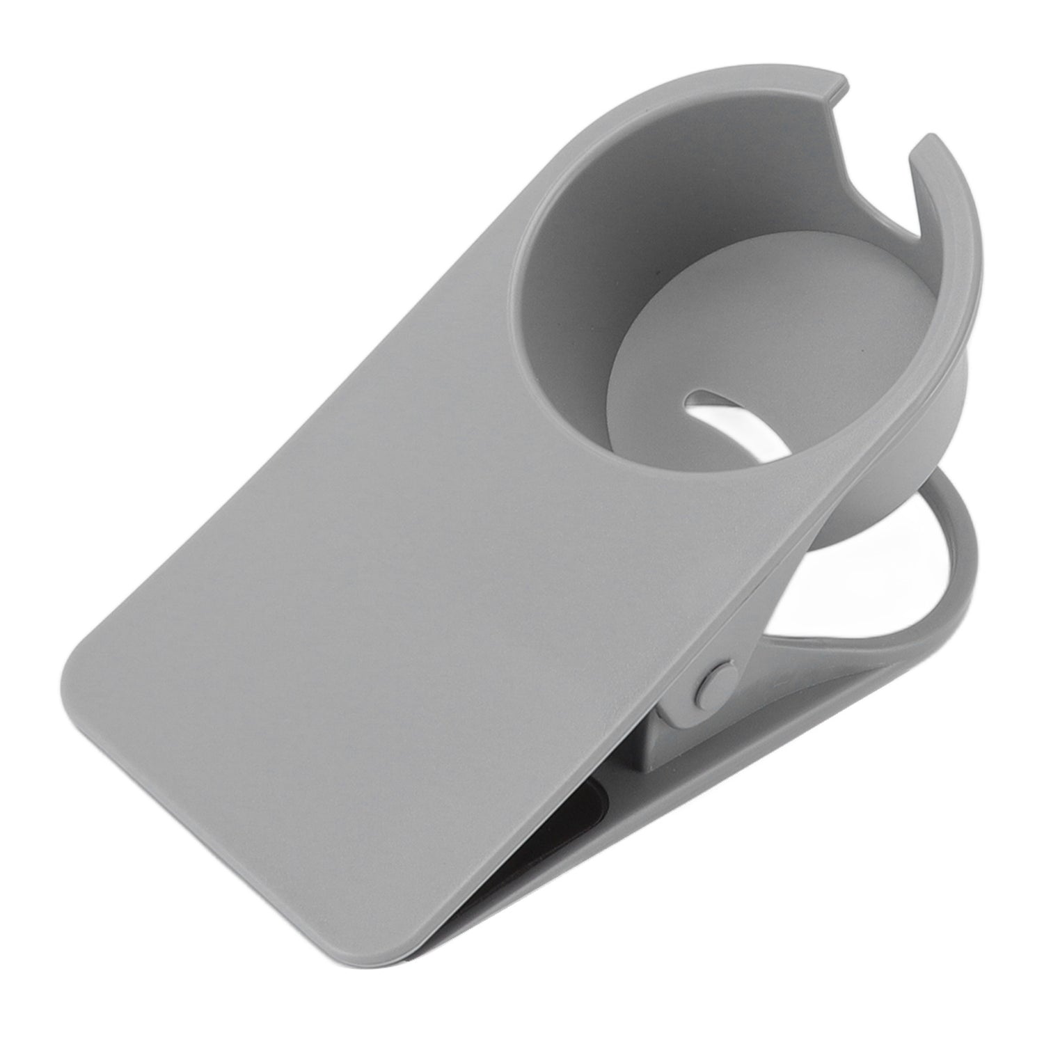 Cup Holder Clip Desk Side Glass Mug Bottle Clamp Stand Plastic for Home Office Storage Grey