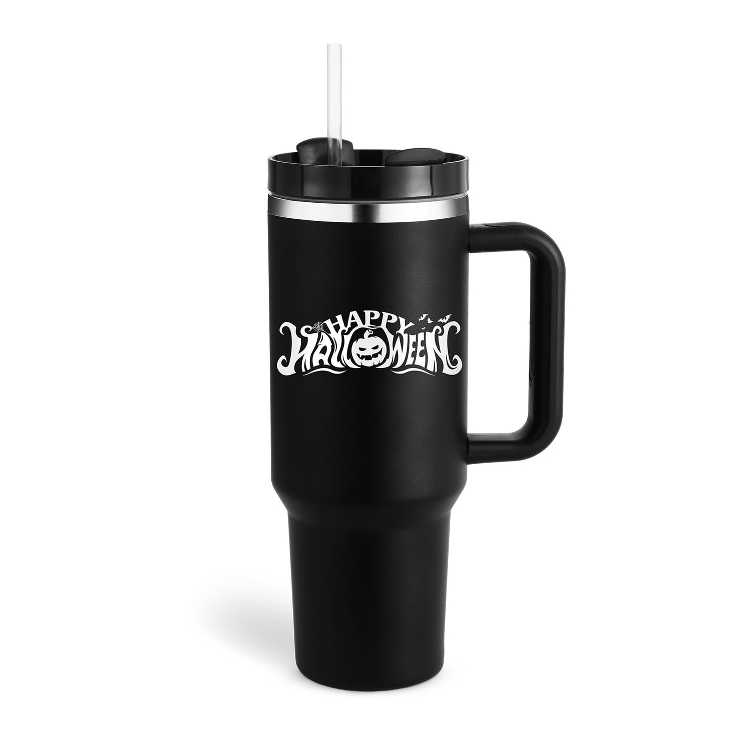 40 Oz Insulated Tumbler with Spill-Proof Lid and Drink Straw