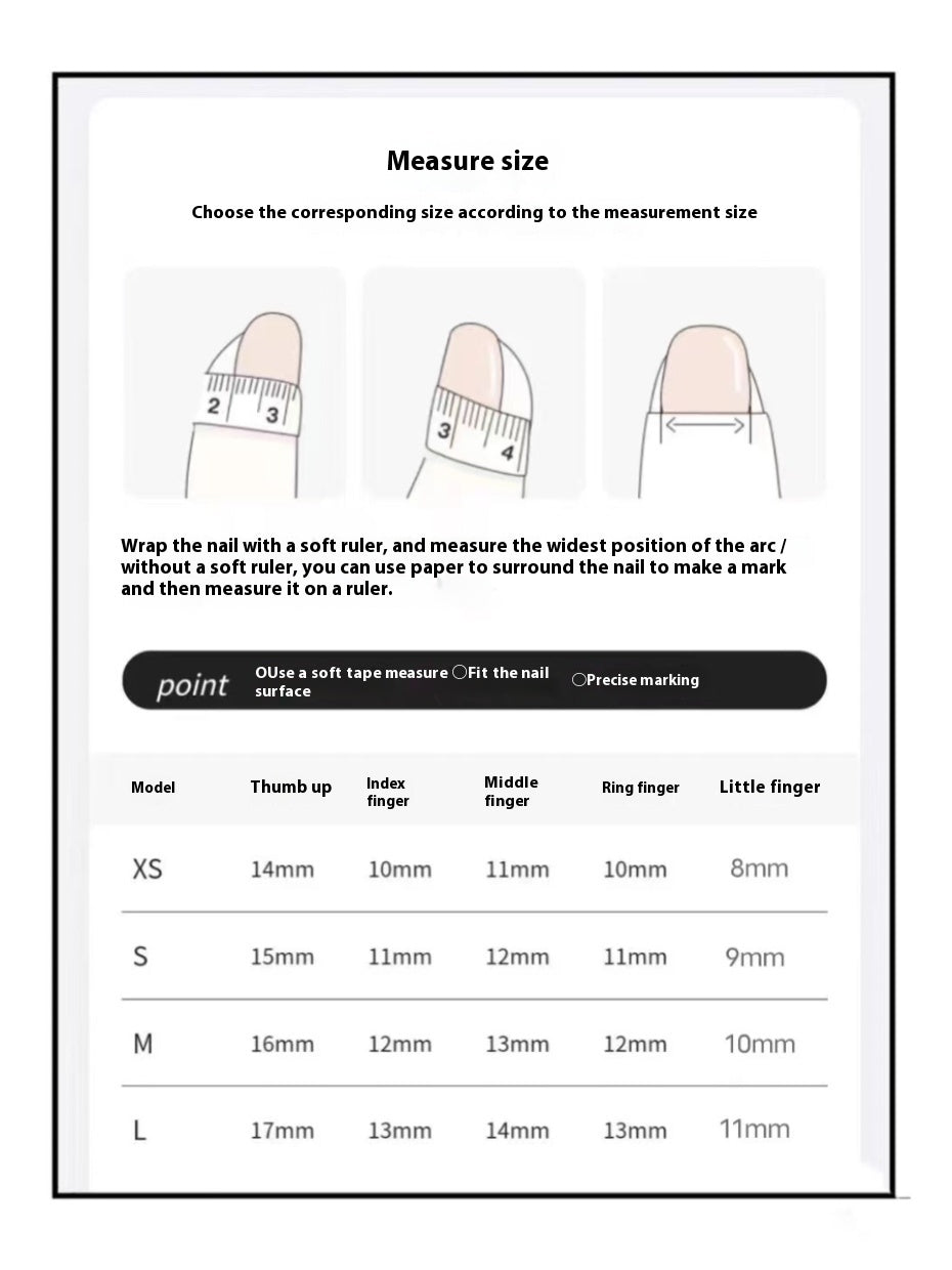 Almond Shape French Manicure Nail Set