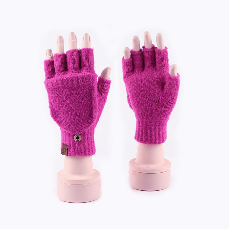 Winter Warm Flip Rhombus Gloves