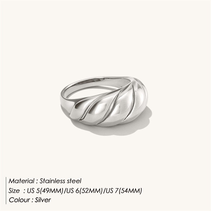 Stainless Steel Ring Gold Plated Couple Index Finger Ring