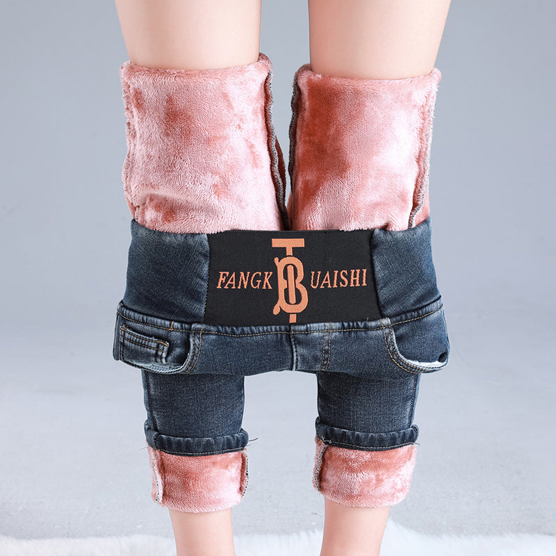 Winter Fleece Leggings Thick Velvet Jeans