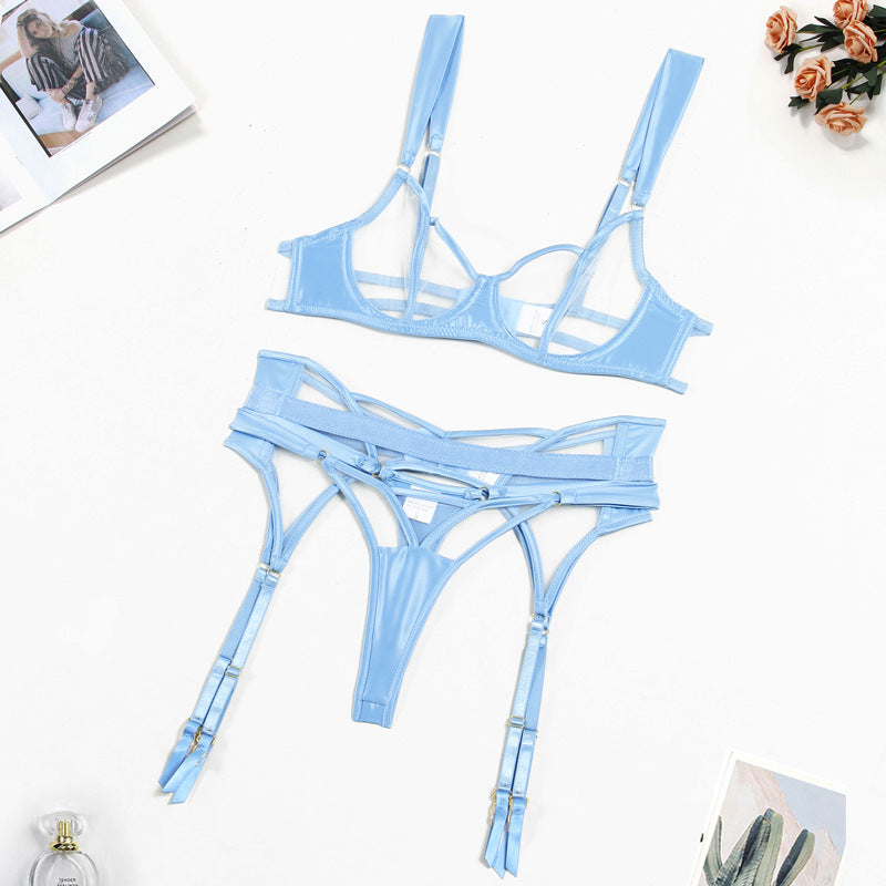 Women's Fashion Casual Gathering With Steel Ring Separate Three Piece Set