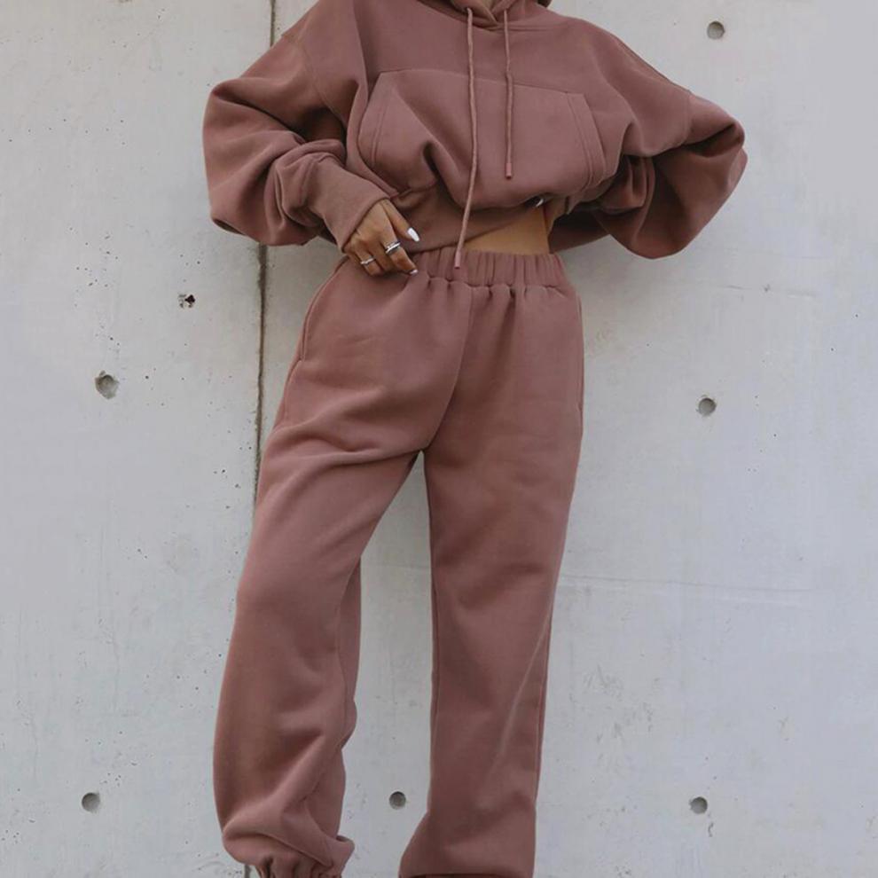Women's Casual Hoodie and Sweatpants Set