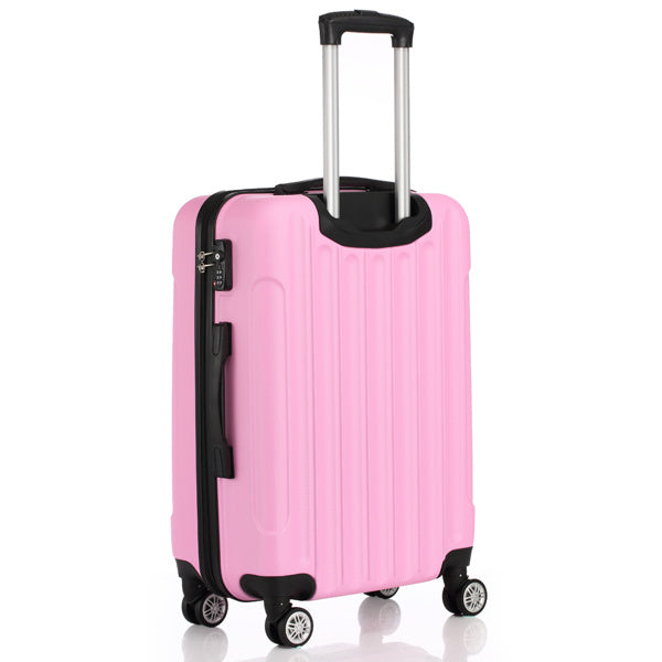 Bubble Gum Pink Luggage Set, 20in 24in 28in