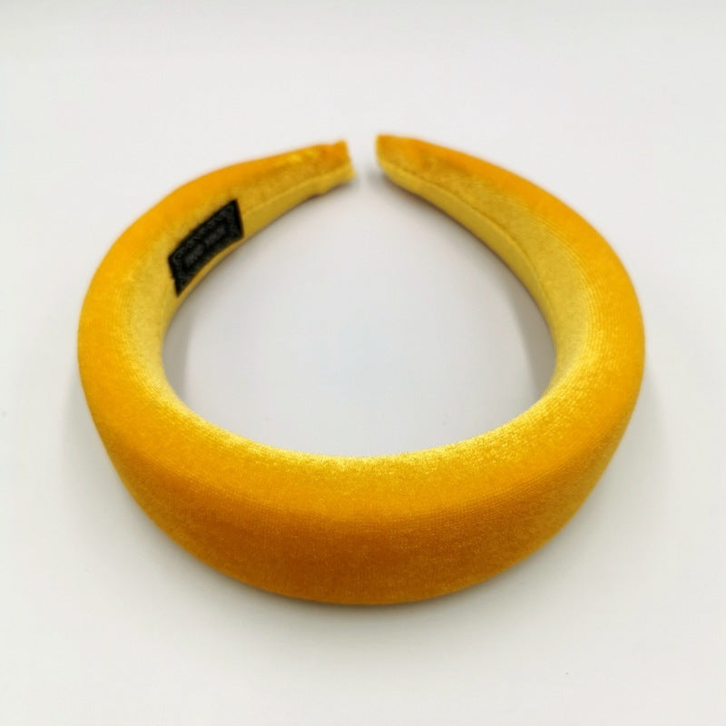 Gold Velvet Flannel Sponge Headband