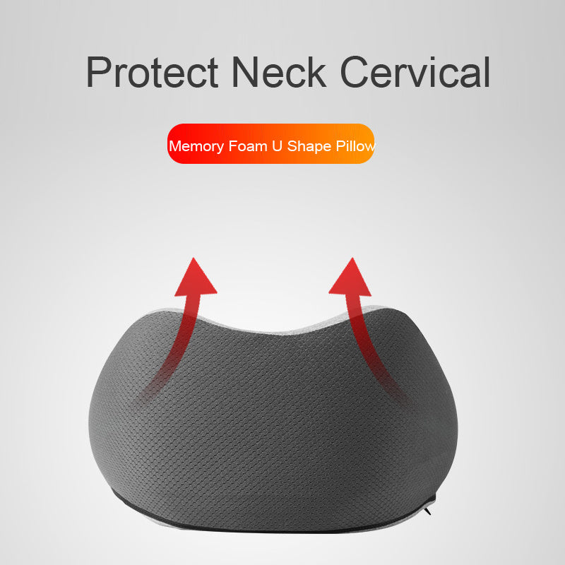 Travel Slow Rebound Memory Foam U-shaped Pillow