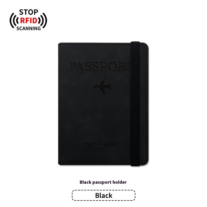 Leather Passport RFID Cover & Luggage Tag Set