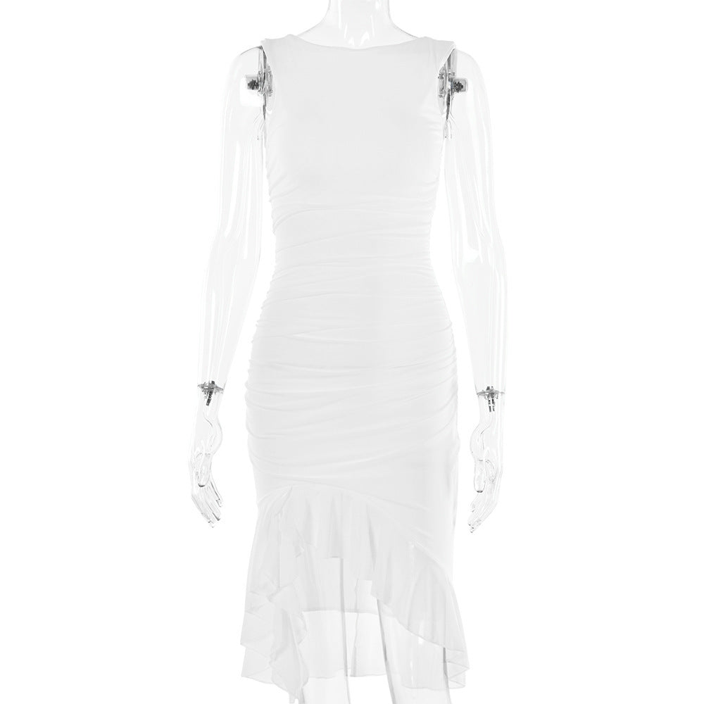 Sleeveless Ruche Party Dress