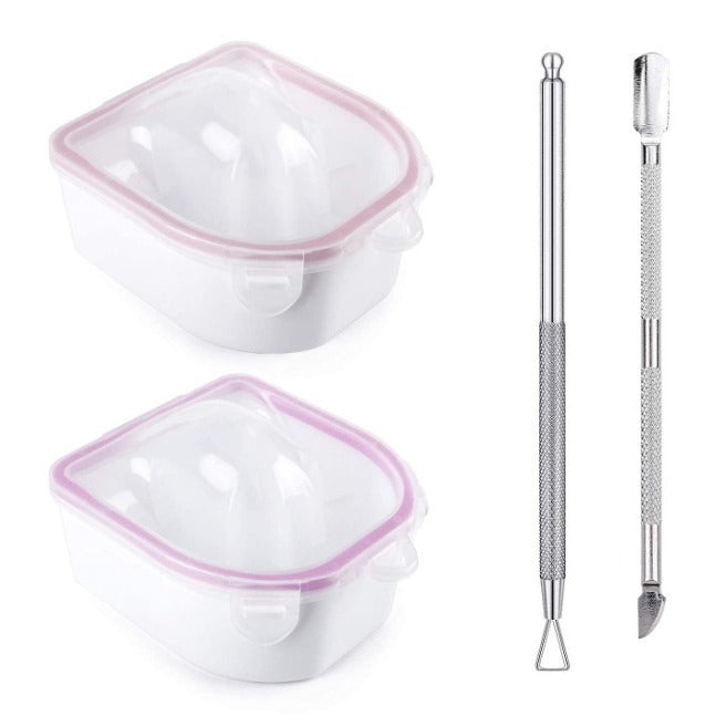 Manicure Implement Double Layer Manicure Bowl Suit