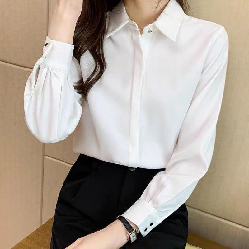 White Shirt Women's Autumn French Chic Top