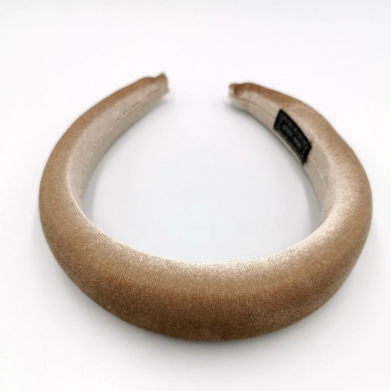 Gold Velvet Flannel Sponge Headband