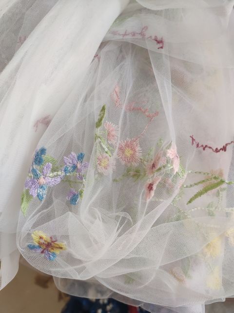 Long Sleeve Lace Green Puff Sleeve Prom