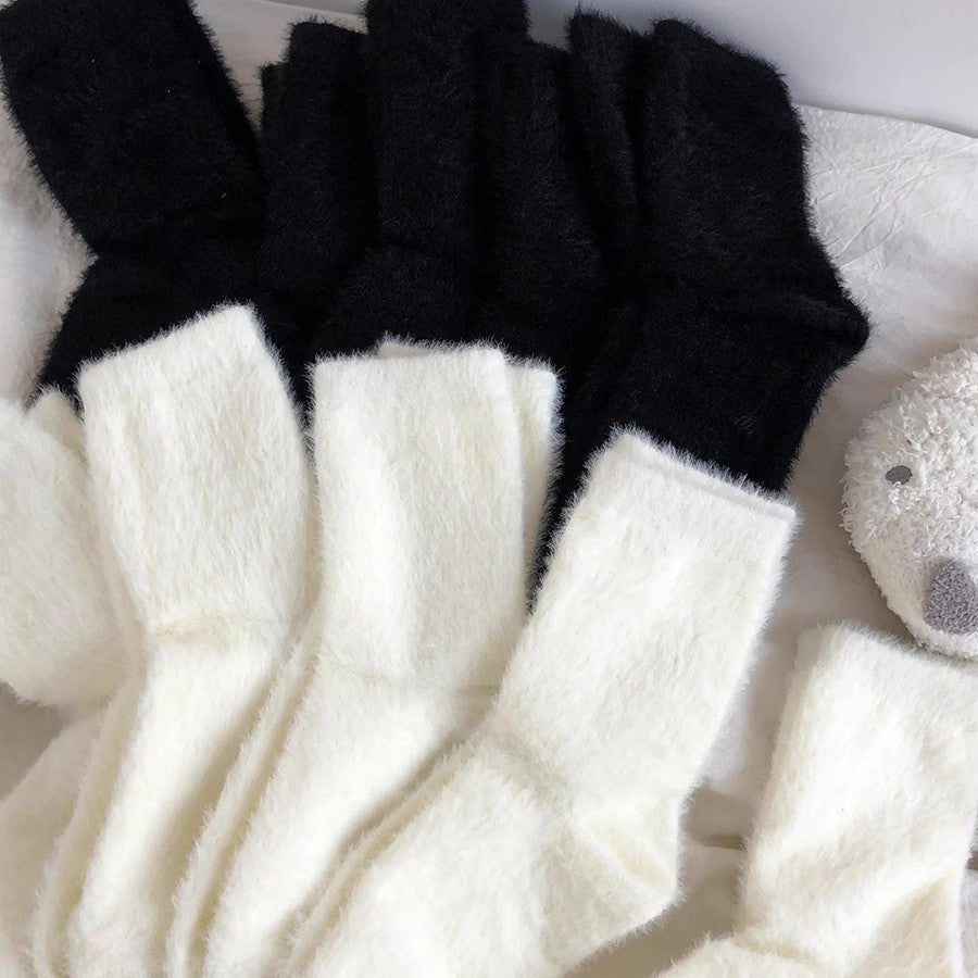 Mink Fur Socks For Women
