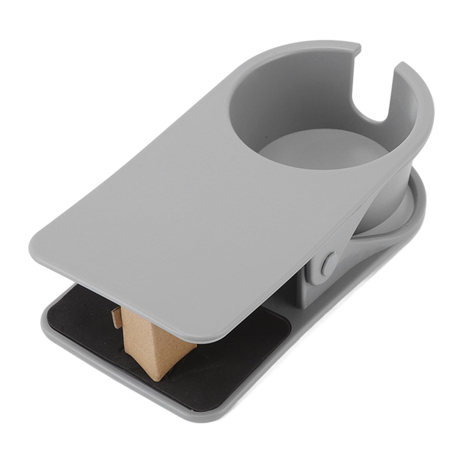 Cup Holder Clip Desk Side Glass Mug Bottle Clamp Stand Plastic for Home Office Storage Grey