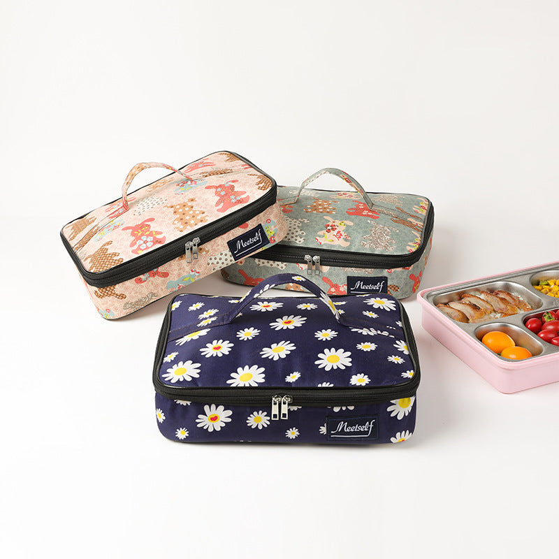 Flat Portable Lunch Bag Large