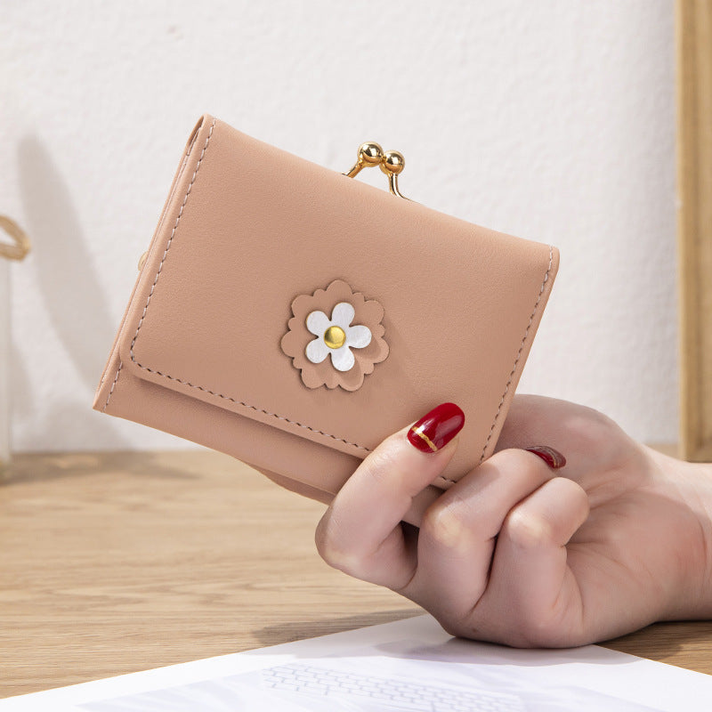 Flower Detail Coinpurse Wallet