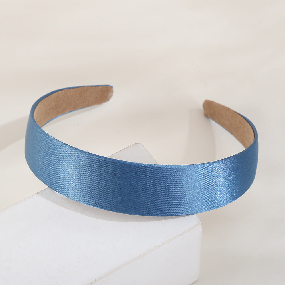 Color Elegant Headband Solid Color Baidu Headband Wide Fabric High Skull Top Headband