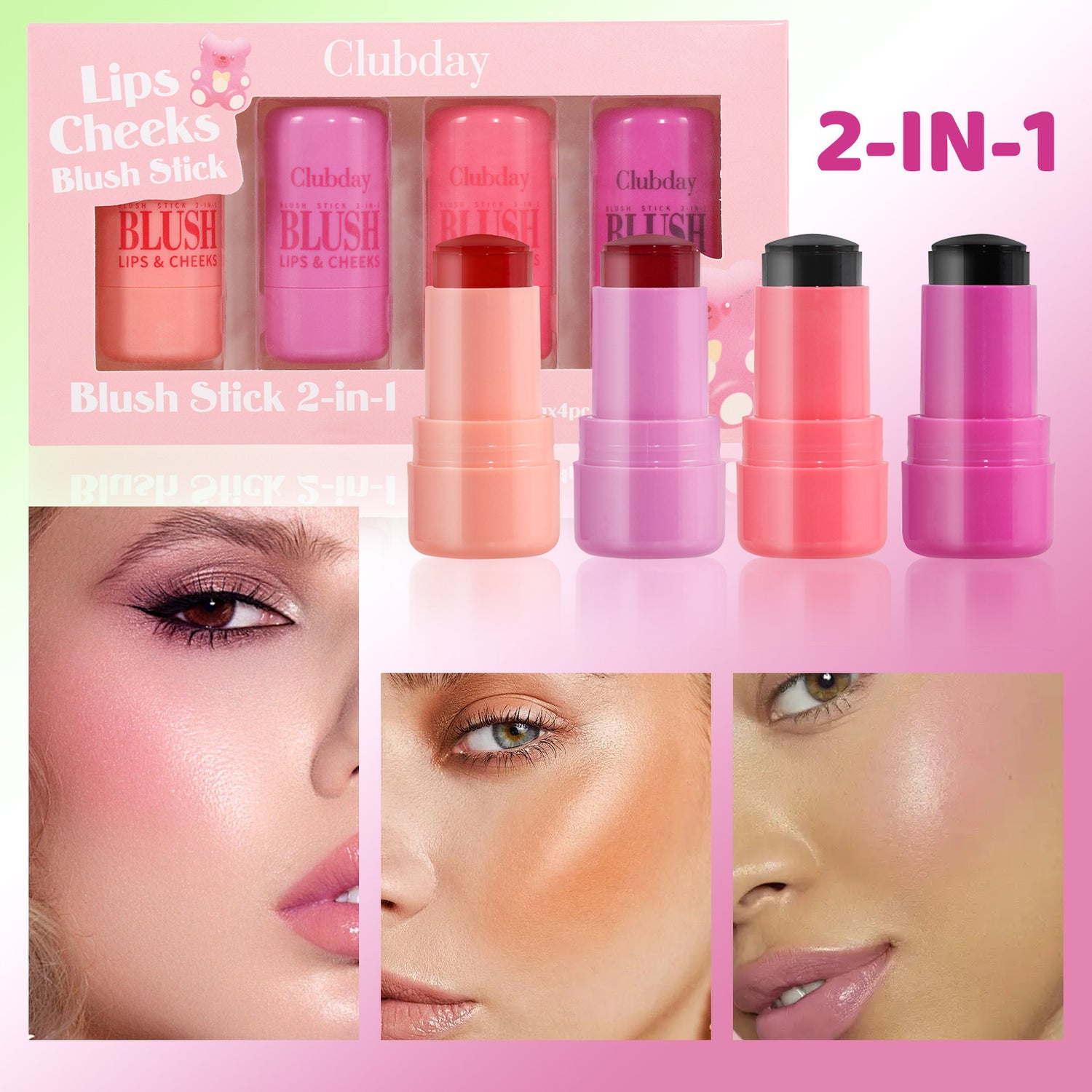 Gel Blush Set Bouncy Nourishing Moisturizing Matte Rouge