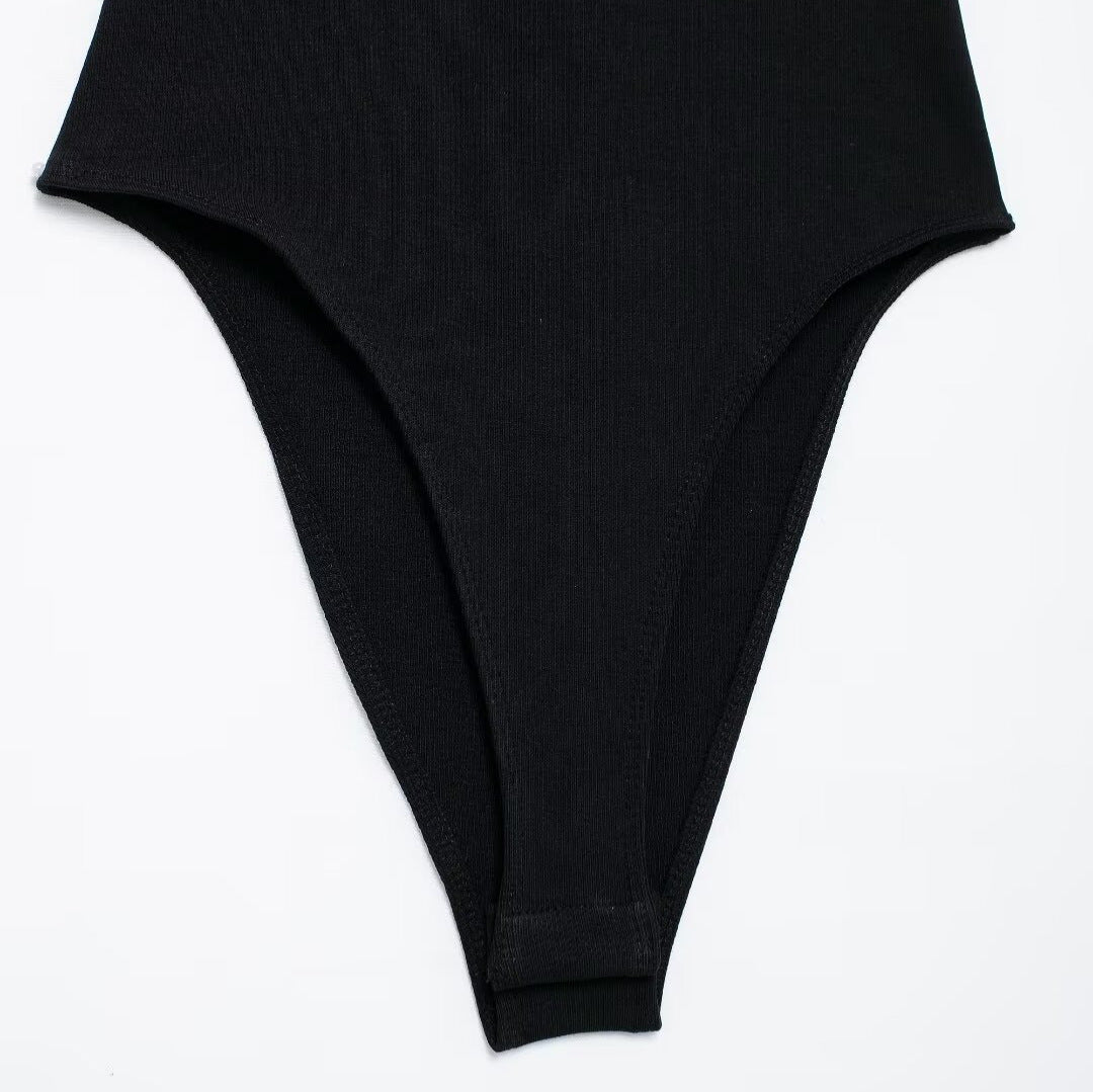 Women's Fashion Simple Slim Ribbed Jumpsuit