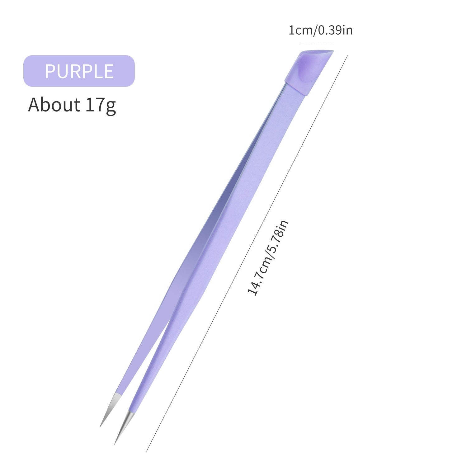 Manicure Double-headed Tweezers Multi-function With Silicone Pressing Stick